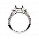 1.92 Cts. Three Stone Princess Cut Diamond Engagement Ring